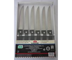 Lacor 39061 - Set 6 cuchillos chuleteros lisos