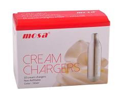 Mosa 50 x 8 G Nata Montada Cápsulas de Nata para dispensador de Nata como ISI, Kayser, ICO, Mastrad, Best Whip Liss, etc.