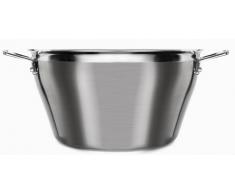 Le Creuset 3-Ply Cazuela para mermelada, Ã 30 cm, acero inoxidable, volumen 9,3 L, para todo tipo de fuentes de calor (incl. inducciÃ³n), metÃ¡lico