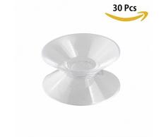 KAIBSEN® [10/20/30/50/100 Pcs] Crédulo Almohadillas Para Vidrio - Doble Cara Succión Tazas,Transparente Plástico Vidrio Mesa Espaciadores superiores (Diámetro: 2cm 3cm 3.5cm)