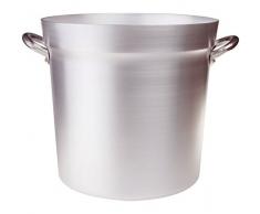 Ollas Agnelli Tomate Crisol con Dos Asas, el Tipo del Norte, de Aluminio, de 36,5 litros, de Plata