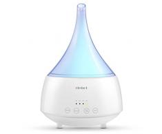 ELEHOT humidificador aceites esenciales Ambientador Difusor de Aromas Ultrasonico, Silenciosoy Temporizador 300ml (Blanco)