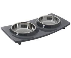 Beeztees Hoshi vajilla (melamina, 40 x 20 x 4,5 CM-2 X 350 ml, gris
