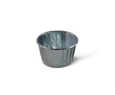 SimpleGood Papel de aluminio desechable color Plata, Vasos para Hornear, Bizcochos para Magdalenas, Muffins, Llanta Enrollada, 50