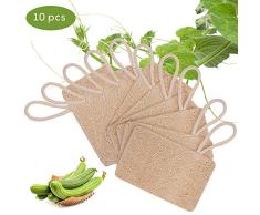 10 Piezas Loofah Esponja, Loofah Para Lavar Platos, Natural Esponja Estropajo, para Cocina, Biodegradable, Cero Residuos(7*11 cm)