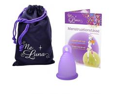 MeLuna Classic Copa Menstrual con Anillo, Color Violeta, Talla S- 1 unidad
