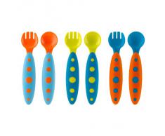 Boon ModWare - Cubertería infantil, incluye 3 tenedores y 3 cucharas