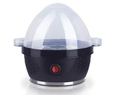 MovilCom® - Cocedor de Huevos eléctrico | Hervidor cuece Huevos eléctrico con Capacidad para 1-7 Huevos | Moderno | 350W | sin BPA | Negro