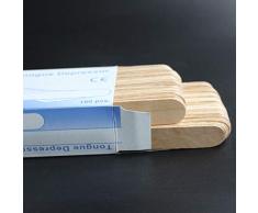 200 Piezas Espátula facial de madera para cera depilatoria, Bolsa Depilación Paleta Aplicador Espátula Espátula De Madera Desechable Médico Depresor de Lengua
