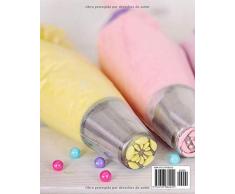 Cuaderno de Recetas en Blanco: Mi Libro de Cocina, Mis Comidas y Postres Boquillas de Pastelería Azul y Moradas