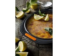 Le Creuset 941019000 Molde tarta con base extraÃ­ble, Redondo, Ã 28 cm, Libre de PFOA, Resistente a Ã¡cidos, Revestimiento de acero al carbono, Negro mate