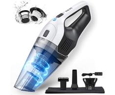 Holife Aspiradora de Mano, Aspirador de Mano Sin Cable con Potente succión ciclónica, Aspirador de Mano con de Carga rápida, Aspiradora seco portátil/Filtro HEPA, para la Limpieza Hogar y Coche