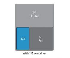 Vogue GM310 1/3 Gastronorm de acero inoxidable Cacerola, 20 mm