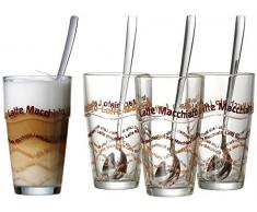 Ritzenhoff & Breker 124200 - Vasos de latte macchiato con cucharilla (8 unidades)