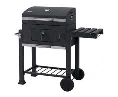 Tepro Toronto Click 2019 - Barbacoa de carbón/parrilla carro esmaltada, antracita/acero inoxidable