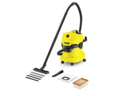 Kärcher MV 4 - Aspiradora (1600W, 220 - 240V, Tambor, De plástico, Negro, Amarillo, Profesional)