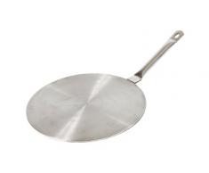 Crealys 510872 - Sartén plana para inducción, acero inoxidable 18/0, diámetro 23 centímetros