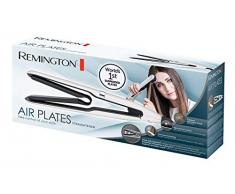 Remington Air Plates S7412 Plancha de Pelo, Cerámica Negra, Titanio, Digital, Suspensión de Placas Exclusiva, Blanco