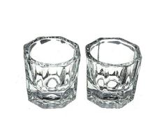 profesional uñas cristal vaso para acrílico líquido polvo Glass Dappen Dish Nail Técnico contenedor agua cosmética