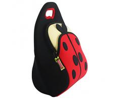Mochilla Bolso Pre Escolar Infantil Lonchera Merendero Mariquita