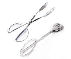 Toyvian Pinzas para bufé de Acero Inoxidable Ensalada Tijera Pinza Cuchara práctica Tenedor Clip Pinzas para Pan Pinzas para Servir Comida para el hogar Cocina Buffet