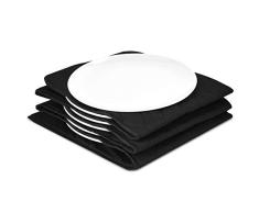 Navaris calentador de platos eléctrico XXL - Calientaplatos de 30 x 30 x 3CM y 32 CM de diámetro - De 200 vatios para calentar 10 platos - En negro