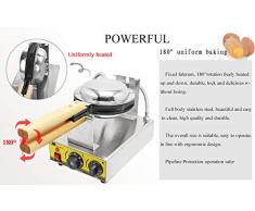 CGOLDENWALL NP-547 Gofrera Máquina de Gofre Eléctrica con Forma de Huevo del Estilo de Hong Kong Bubble Waffle Maker Antiadherente con Control de Temperatura 0-300℃ Certificado CE (220V)
