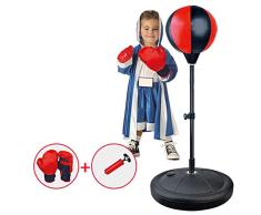 XCHUNA Ejercicio ponche de Deportes Set con los Guantes de perforación Kidshobby niños del Bolso de perforación Bola Boxeo Junior Conjunto