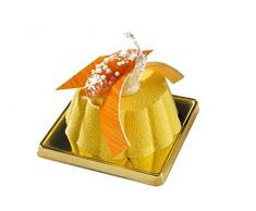 SF035 Molde de Silicona Forma Brioche Acanalado 6 cavidades en Color Terracota