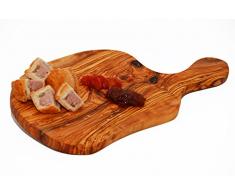 Madera de olivo para servir/de queso/tabla de cortar con asa