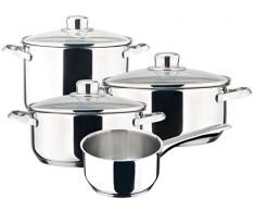 MAGEFESA DUX – Batería de cocina MAGEFESA DUX 7 piezas está Fabricada en Acero Inoxidable 18/10, Compatible con Todo Tipo de Fuego. Fácil Limpieza y Apta lavavajillas.