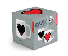Kikkerland Pixel Heart - Taza - diseÃ±o de corazÃ³n