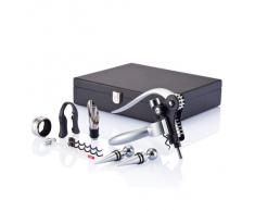 XD Design Set Vino Profesional 9 Piezas, Madera, Plata, 26.8x22x6.5 cm