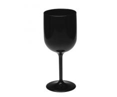 Mojito Design Empaque de Copas para Agua, plà stico, Negro, 0.45 litros, 2 Unidades