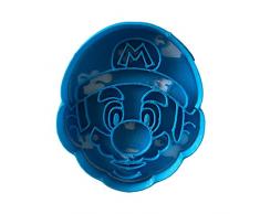 Cuticuter Bros Cortador de Galletas, DiseÃ±o Mario Cara, Azul, 8x7x1.5 cm