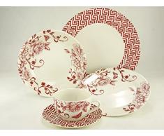 Creatable 19716 Serie Deco Chic Rosa, Vajilla, porcelana, multicolor, 40 x 32,5 x 32,5 cm, 30 unidades