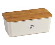 Kesper Brotbox - Panera para guardar el pan y para cortarlo (melamina, 340 x 180 x 130 mm)