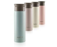 eppikan® - Termo de acero inoxidable, vaso de café para llevar (350 ml, 500 ml), plástico silicona acero inoxidable, Powder Blue, 500 ml