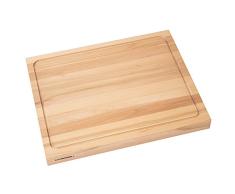 Naturehome la Tabla de Cortar Madera Grande Haya - 50x40x4 cm Holzschneidebrett Ambos Lados Madera Maciza Tabla Cocina Tabla de Madera Alta Calidad Nudelbrett Tabla de Trinchar con Raspador