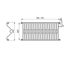 EMUCA - Escurridor de Platos y Vasos de Acero Inoxidable para Muebles de Cocina de Ancho 80 cm
