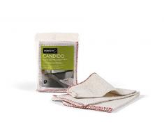 PERFETTO Paño para Limpiar el Suelo, de algodón, Color Blanco/Costuras Rojas, 29 x 22 x 1 cm