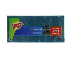 Scotch-Brite Estropajo Laminado Universal, Azul-No Raya, 3 Unidad