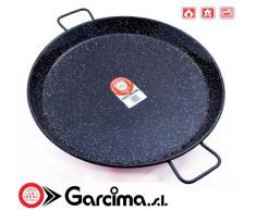 Garcima 5020655 Paellera Valenciana Esmaltada 16 personas/ 55 cm, Negro, 71 x 55 x 5 cm
