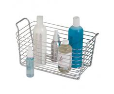 BlissHome 93322 Interdesign Classico - Cesta de almacenaje de metal tamaño mediano (37 x 29 x 21 cm), color plateado