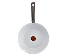 Tefal C90819 CeramicControl Induction - Sartén Wok (28 cm), color blanco