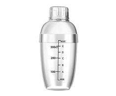 HAJZF Cocktail Shaker Transparente, Resina Bebidas Foto Shaker Milk Tea Barra De Herramientas De La Coctelera con Escalas, Plástico Mezcla Agitadores Bebidas,B300