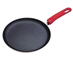 Colourworks KitchenCraft-Sartén Antiadherente para Crepes, Aluminio, Rojo, 24 cm