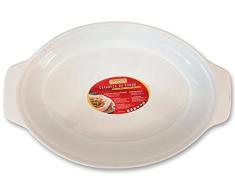 Guardini, Ceramica, Fuente para Horno Ovalada Chica de 22x14cm, Material: CerÃ¡mica. Color Blanco.