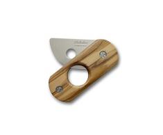 COLTELLERIA SALADINI cortapuros ojo cerrado cuchillo artesanal a hoja forjada madera de olivo