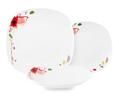 Home Marco Juego de Platos Vajilla 18 Piezas, Porcelana, Color Blanco